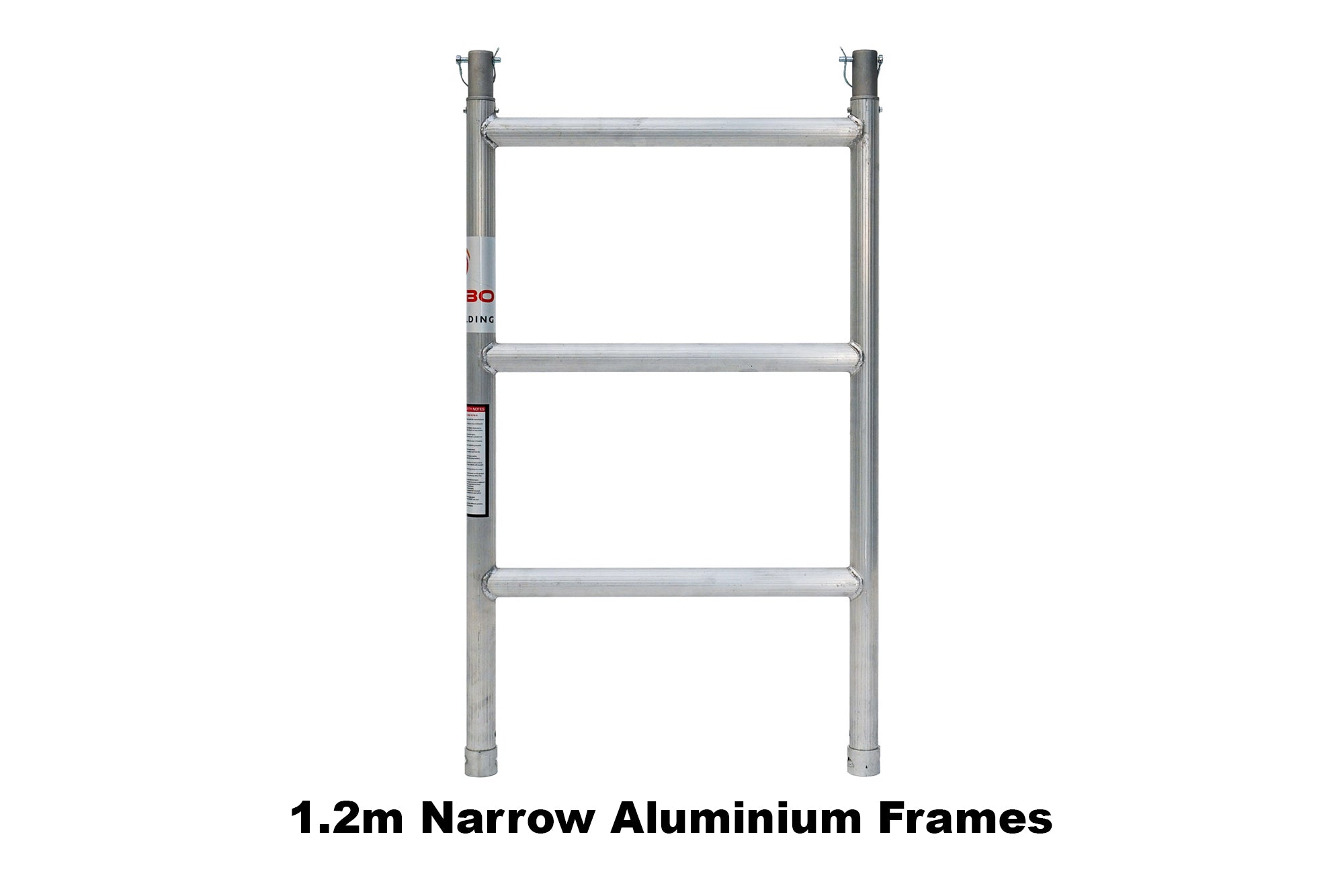 5.9m - 6.2m Narrow Aluminium Mobile Scaffold Base Tower with 4 Outriggers & Kickboards