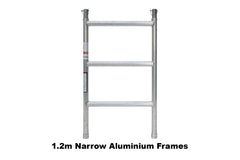 5.9m - 6.2m Narrow Aluminium Mobile Scaffold Base Tower with 4 Outriggers & Kickboards