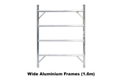 5.9m - 6.2m Wide Aluminium Mobile Scaffold Base Tower with 4 Outriggers