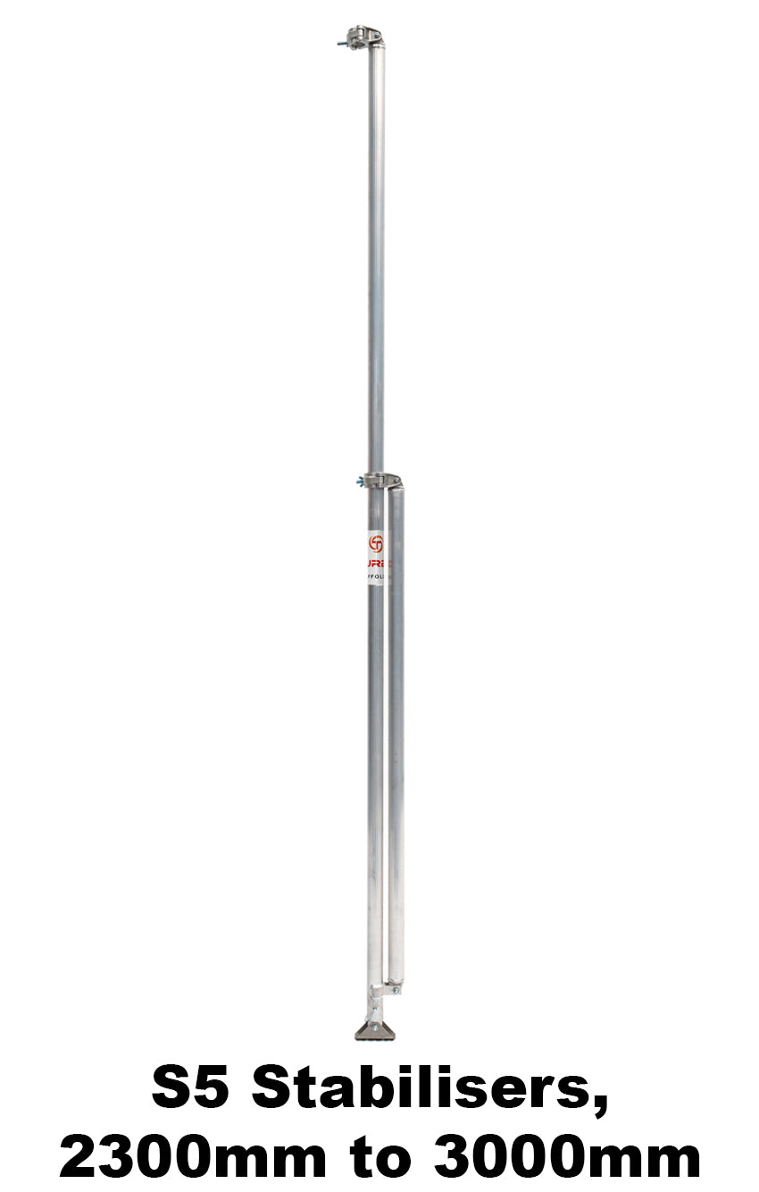 6.3m - 6.6m Narrow Aluminium Mobile Scaffold Base Tower with 2 Outriggers & Kickboards